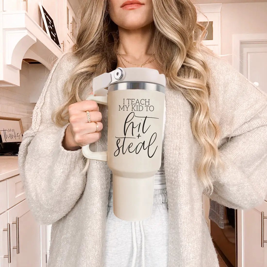 Hit and Steal 40oz Tumbler for Baseball Moms