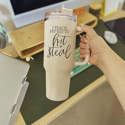 Hit and Steal 40oz Tumbler for Baseball Moms