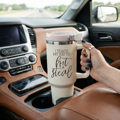 Hit and Steal 40oz Tumbler for Baseball Moms