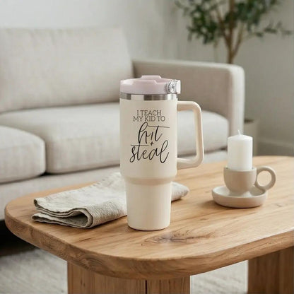 Hit and Steal 40oz Tumbler for Baseball Moms