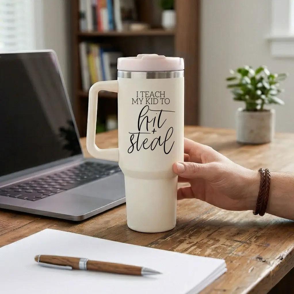 Hit and Steal 40oz Tumbler for Baseball Moms