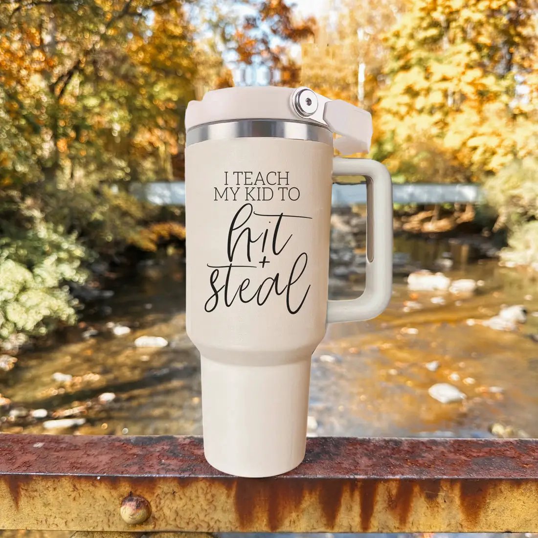 Hit and Steal 40oz Tumbler for Baseball Moms