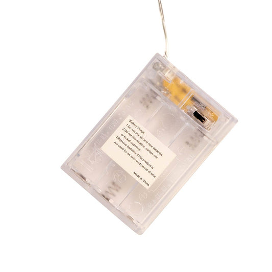50-Light Battery-Operated Multicolored LED Green Wire Fairy Lights