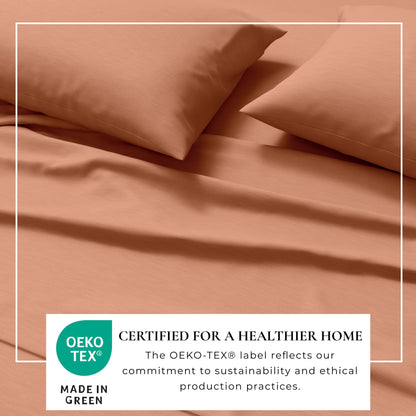 Heathered Jersey and Cotton Blend Bed Sheets