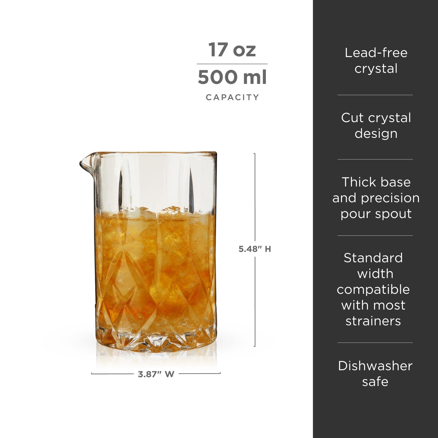 Admiral Offers a Premium Crystal Mixing Glass