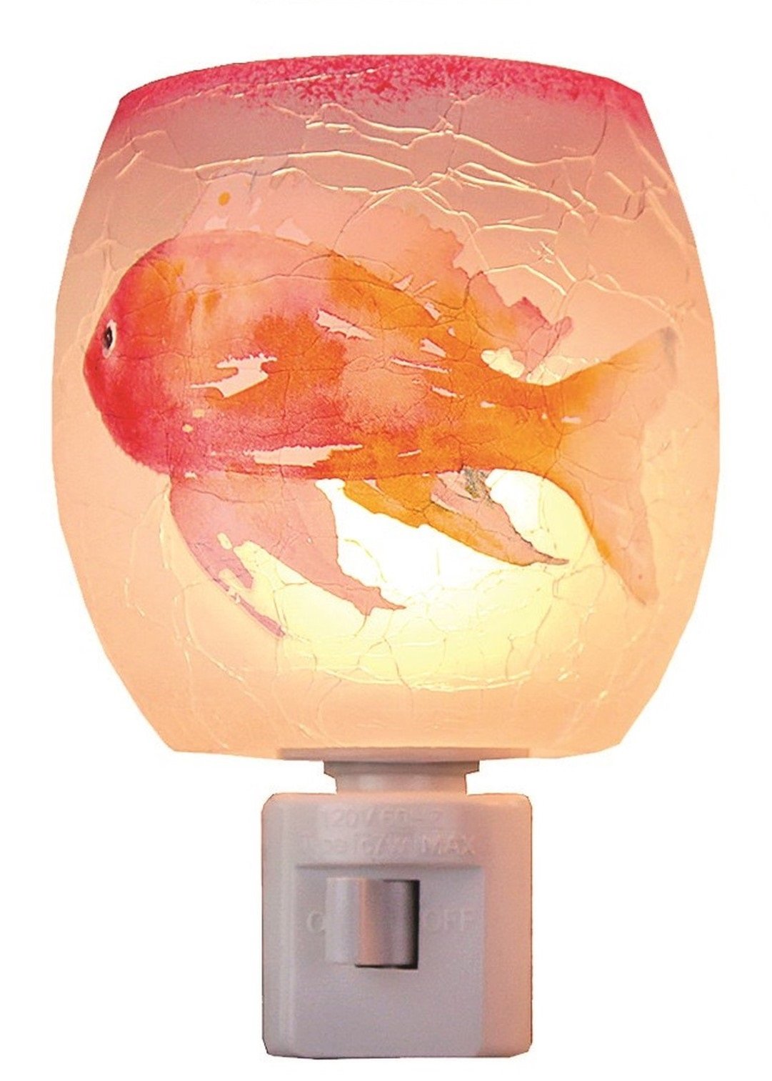 Luz de noche de cristal - Peces de color agua - Estilo C