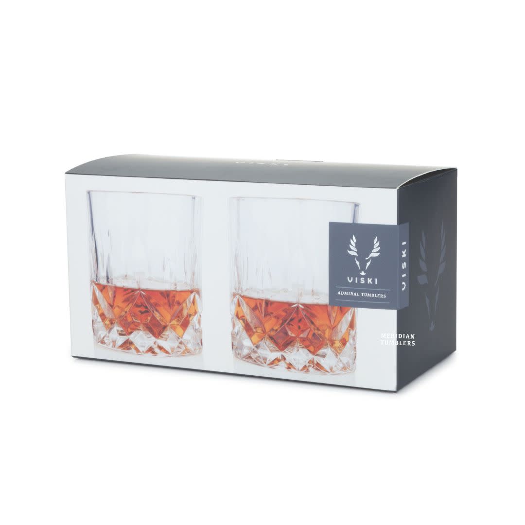 Admiral Heavy Crystal Whiskey Rocks Set of Two