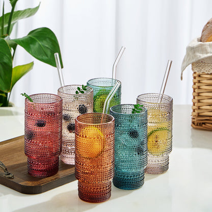 Tonal Highball Glasses and Glass Drinking Stravs