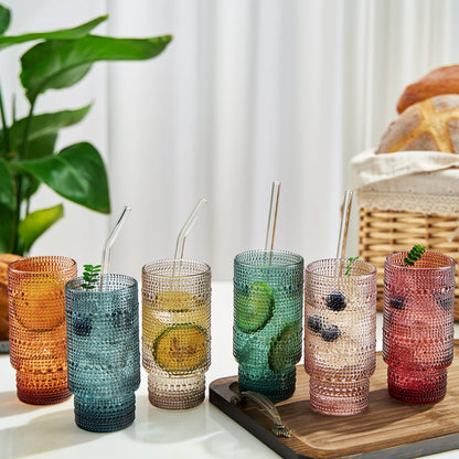 Tonal Highball Glasses and Glass Drinking Stravs