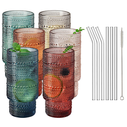 Tonal Highball Glasses and Glass Drinking Stravs