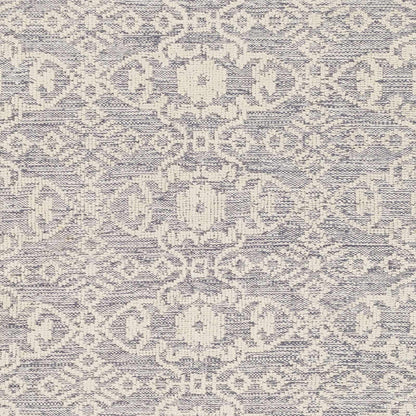 Hoisington Ivory Patterned Wool Rug by Boutique Rugs in ivory and blue-gray motif on Tampa Home & Garden Store