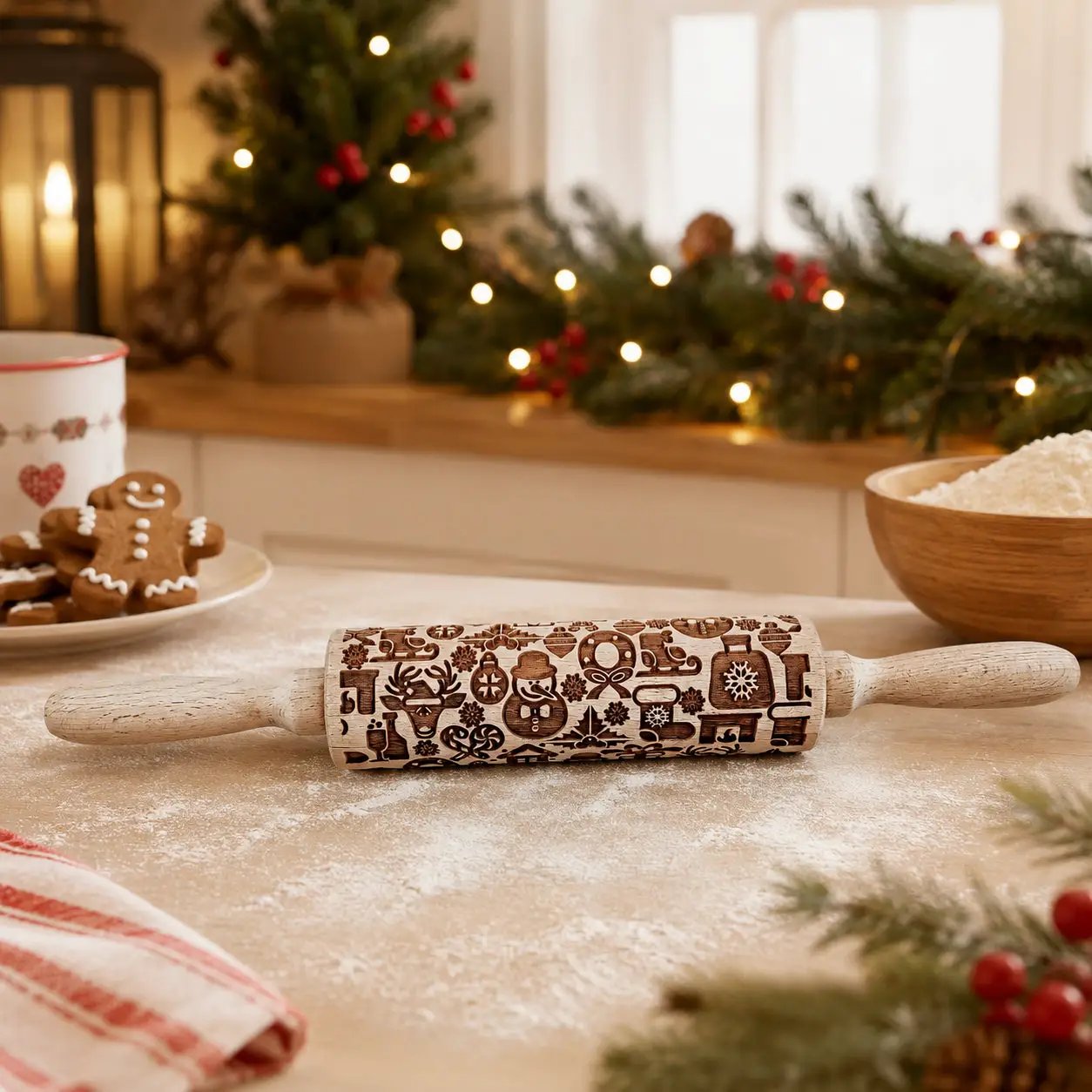 Christmas Rolling Pin Set In 10 Styles Varieties
