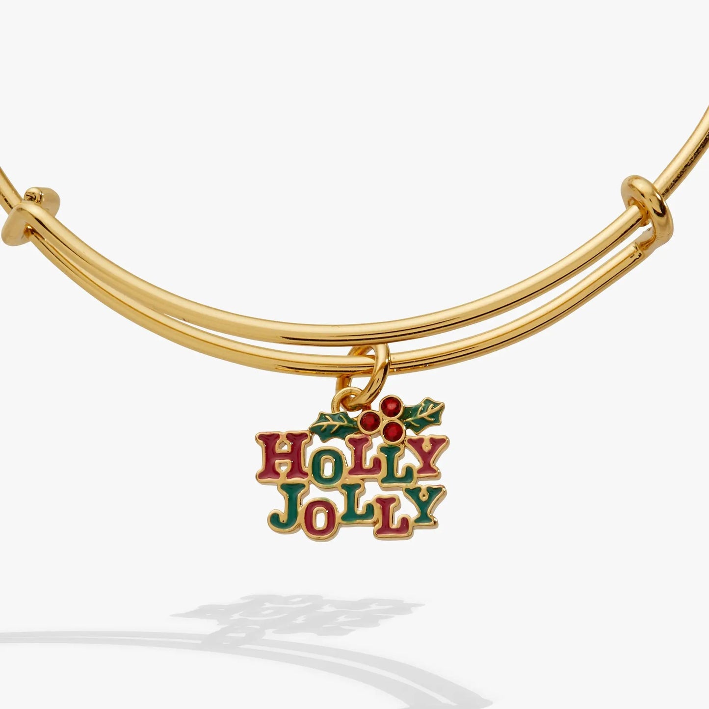 Holly Jolly Charm Bangle with Crystal Berries