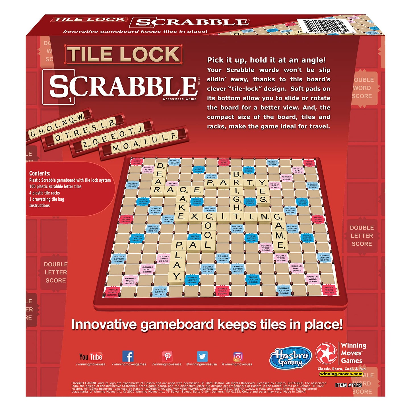 Scrabble à verrouillage de tuiles