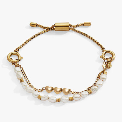 Bracelet set Home Is Where The Heart Is Pearl Stranded by Alex and Ani, gold chains with pearls on Tampa Home & Garden Store
