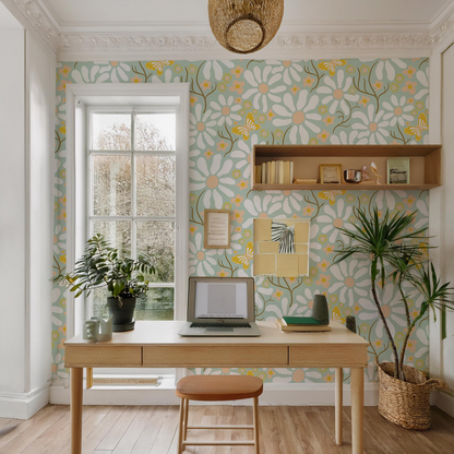 Papier peint Spring Daze, menthe