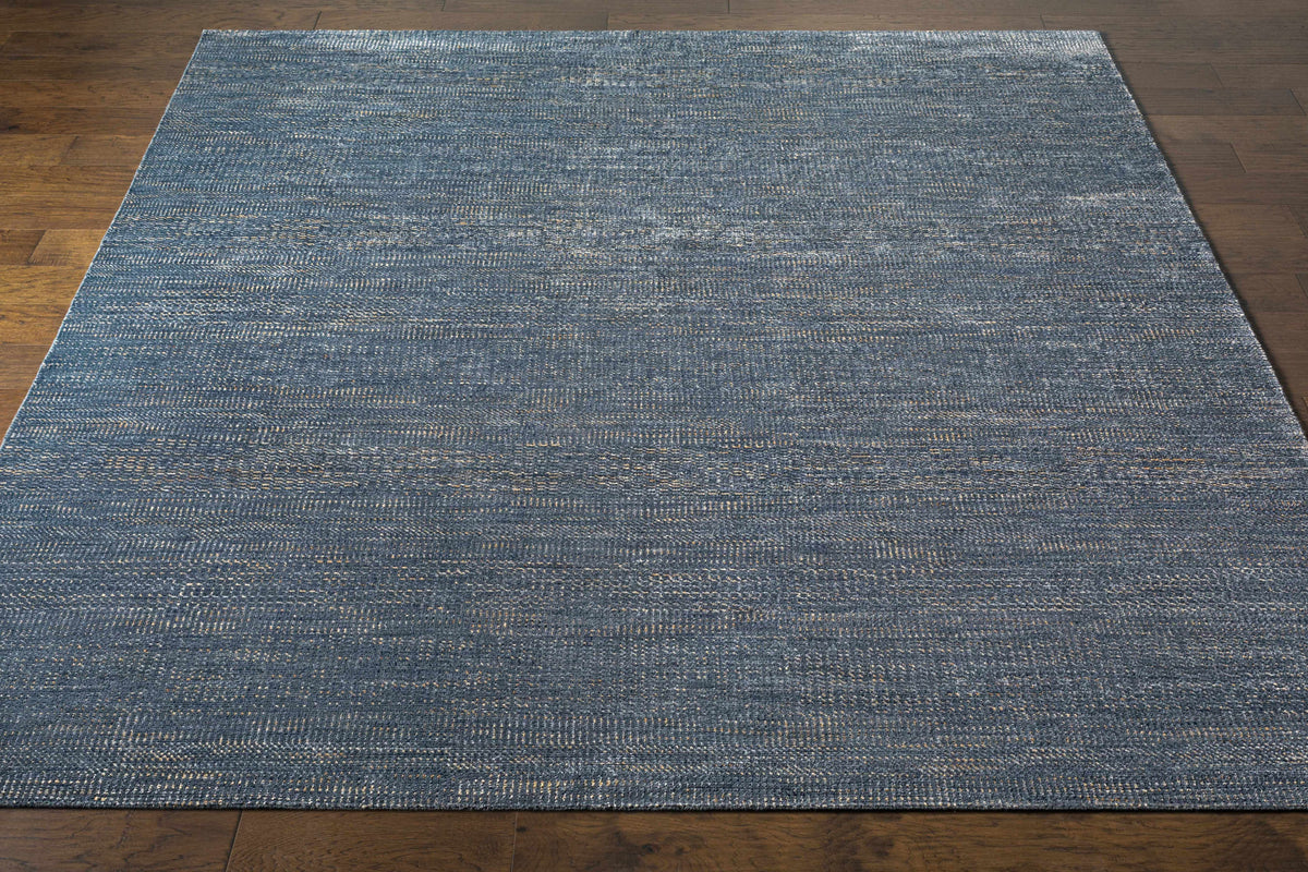 Hoole area rug blue woven pattern Boutique Rugs clearance on Tampa Home & Garden Store