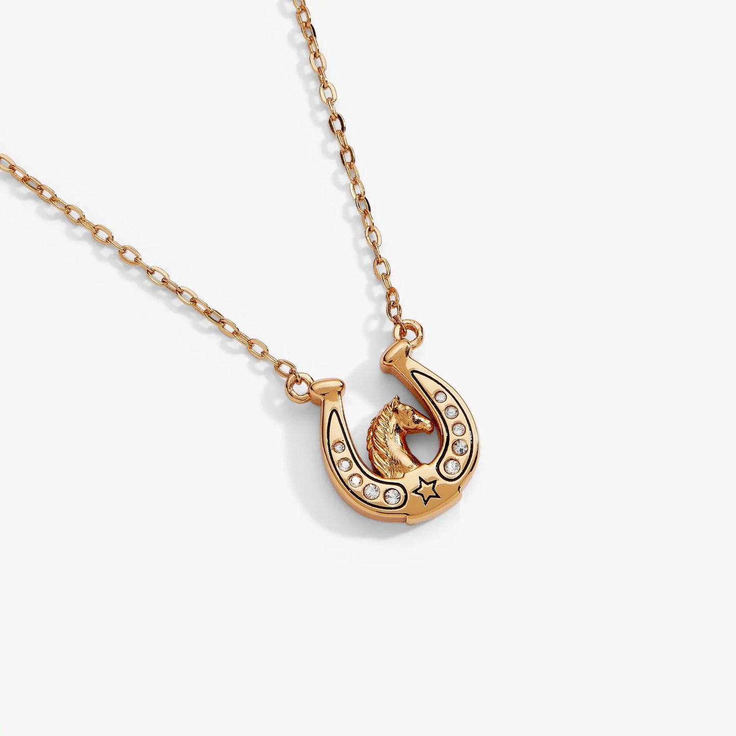 Horse Girl At Heart Horseshoe Necklace gold-tone pendant with crystal accents by Alex and Ani on Tampa Home & Garden Store