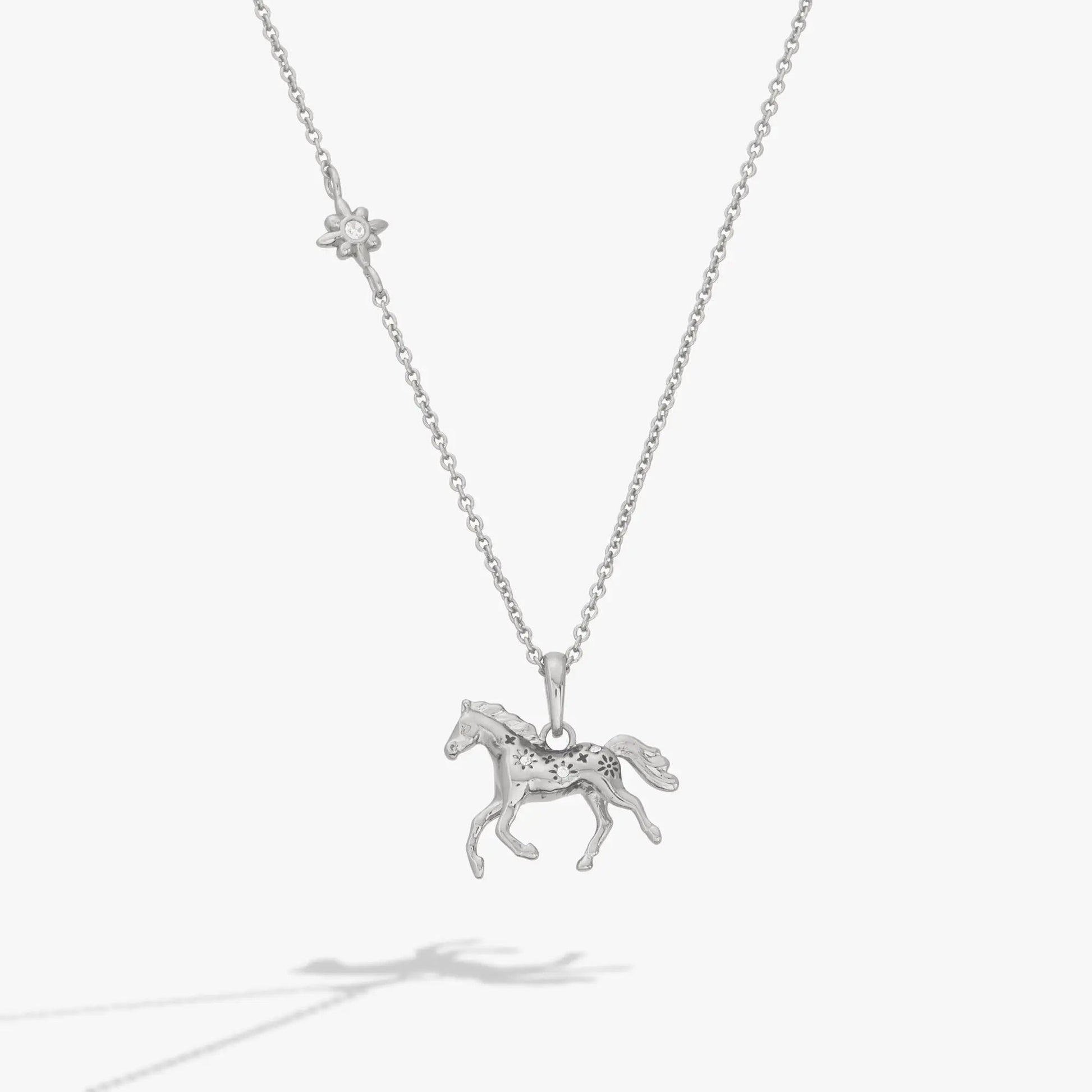 Horse Girl Pendant necklace in silver-tone with detailed horse charm by ALEX AND ANI on Tampa Home & Garden Store