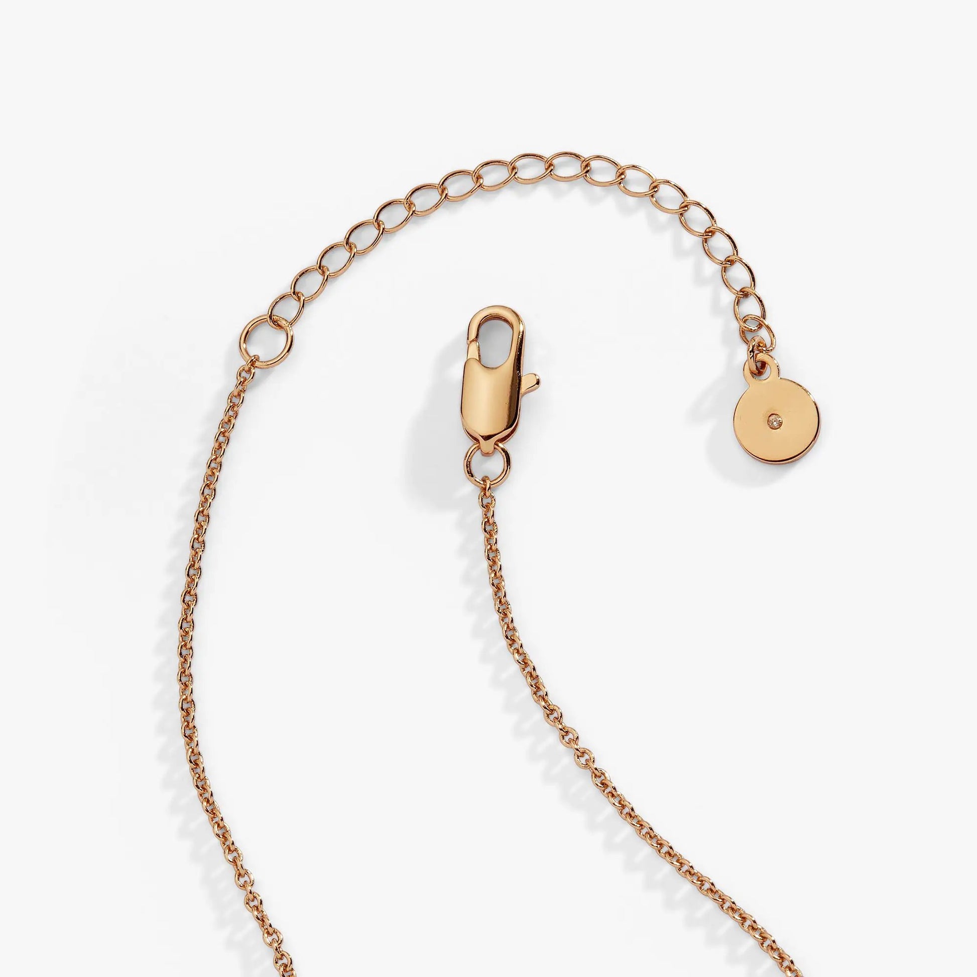Horse Girl Pendant Necklace in rose gold tone with round disc charm and small crystal on Tampa Home & Garden Store