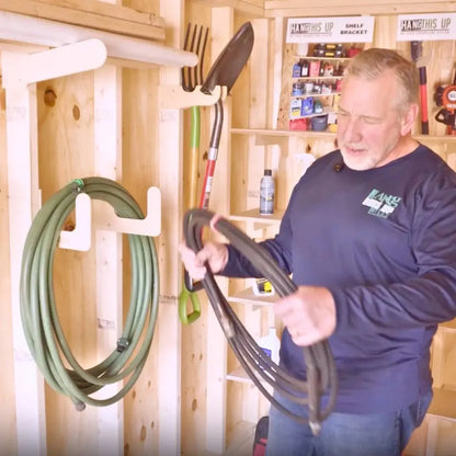 Organisateur de tuyaux – Support de rangement pour outils de jardin pour l'organisation de votre abri de jardin