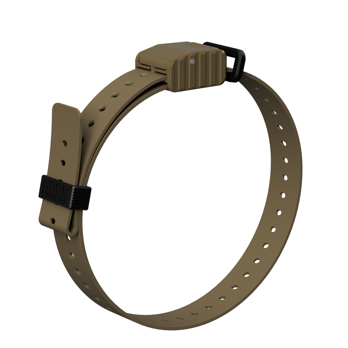 1-inch replacement E-Collar Strap in tan nylon with black quick-release buckle by Hoss Straps on Tampa Home & Garden Store