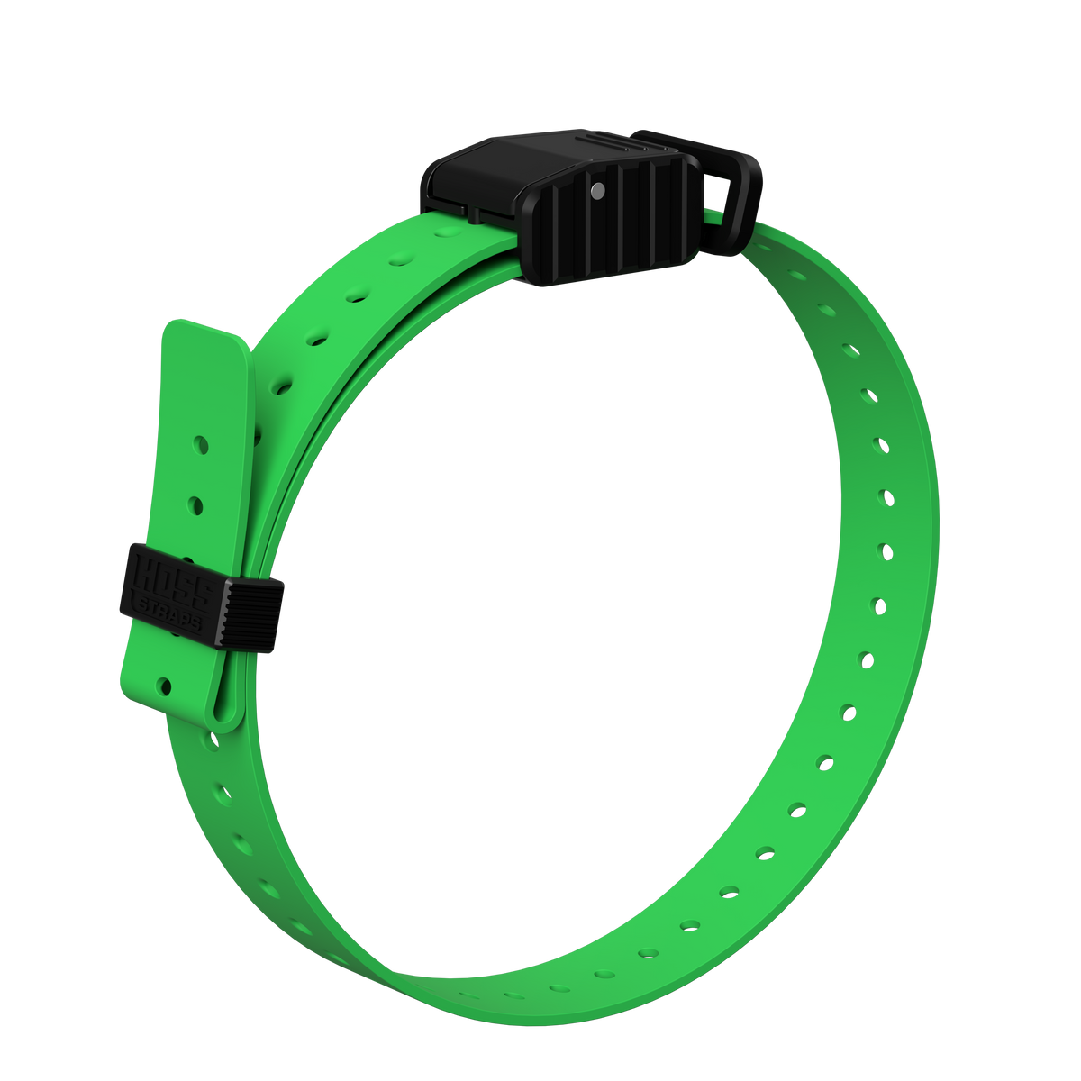 1-inch Replacement E-Collar Strap bright green with black buckle Hoss Straps on Tampa Home & Garden Store