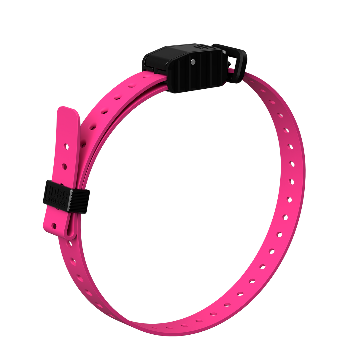 3/4 inch replacement e-collar strap in bright pink nylon with black buckle by Hoss Straps on Tampa Home & Garden Store