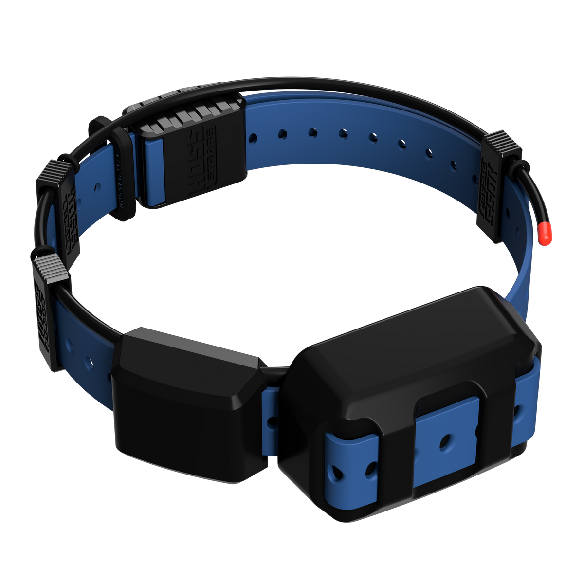 Tracking Collar 1 inch Replacement Strap Kit by Hoss Straps, blue strap with black hardware on Tampa Home & Garden Store