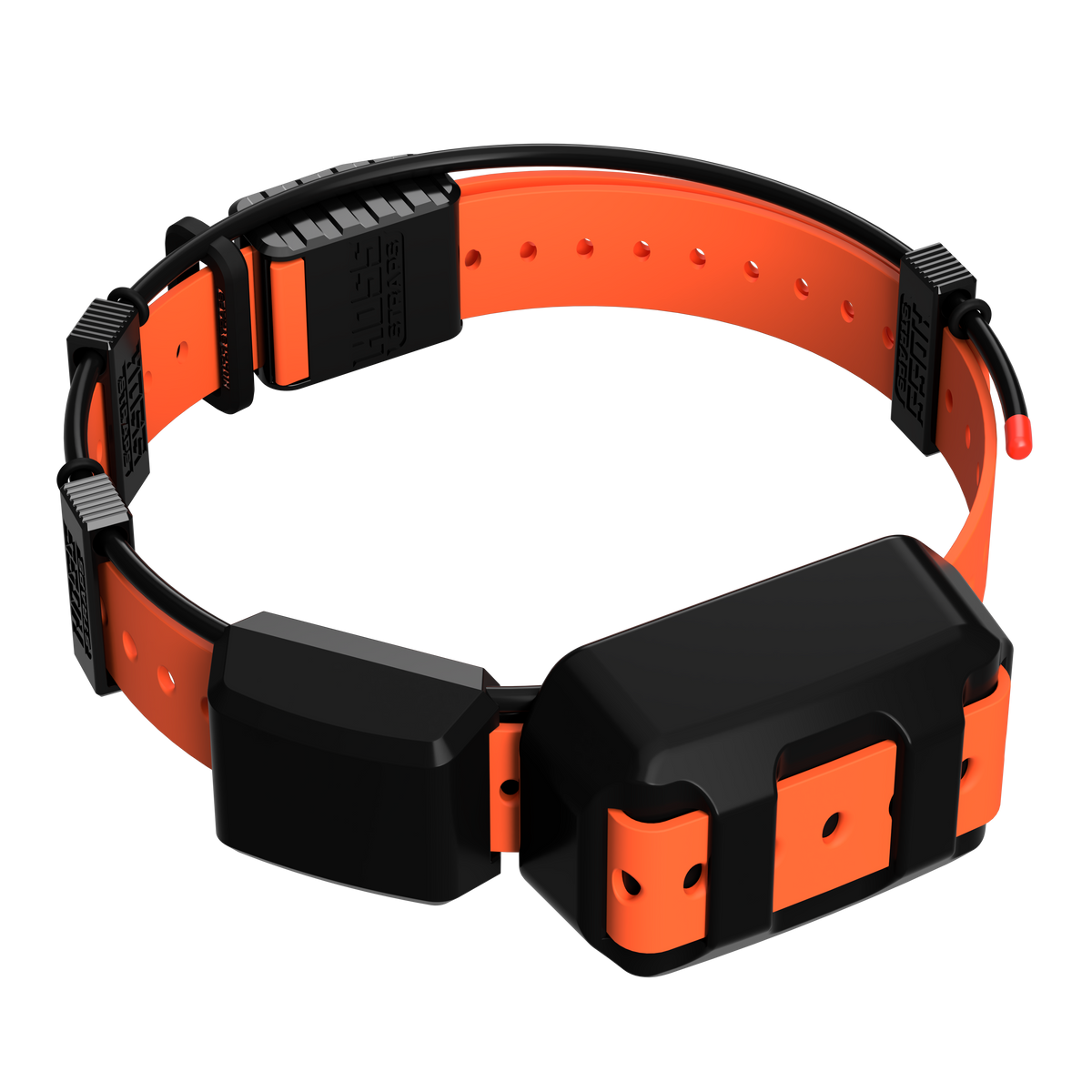 Tracking Collar 1-inch replacement strap kit by Hoss Straps, orange strap with black hardware on Tampa Home & Garden Store