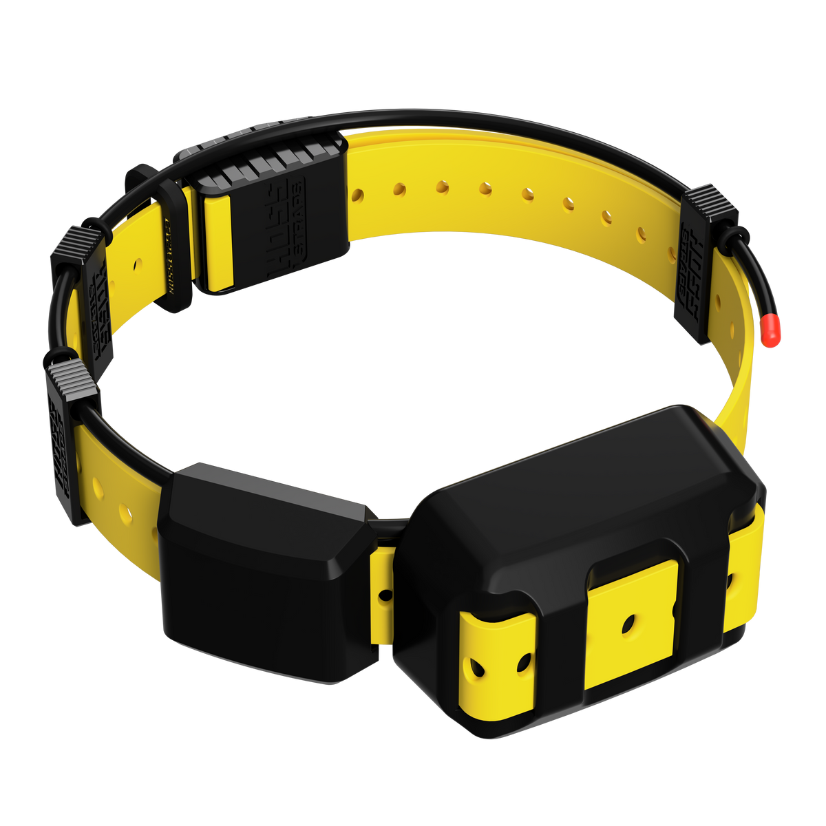 Tracking collar 1in replacement strap kit by Hoss Straps, yellow strap with black hardware on Tampa Home & Garden Store
