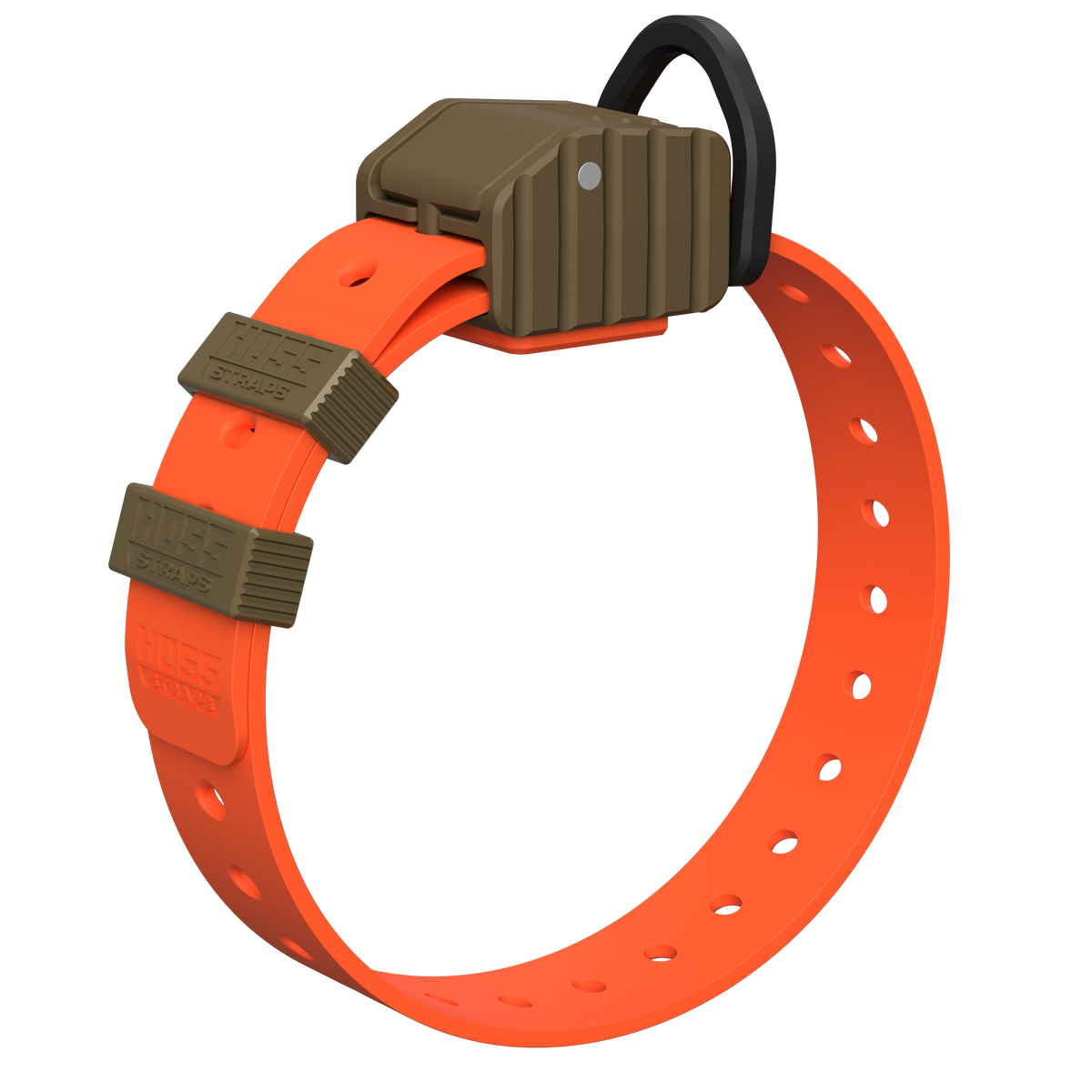 PRO SERIES FIELD COLLAR by Hoss Straps orange hunting dog collar with brown module on Tampa Home & Garden Store