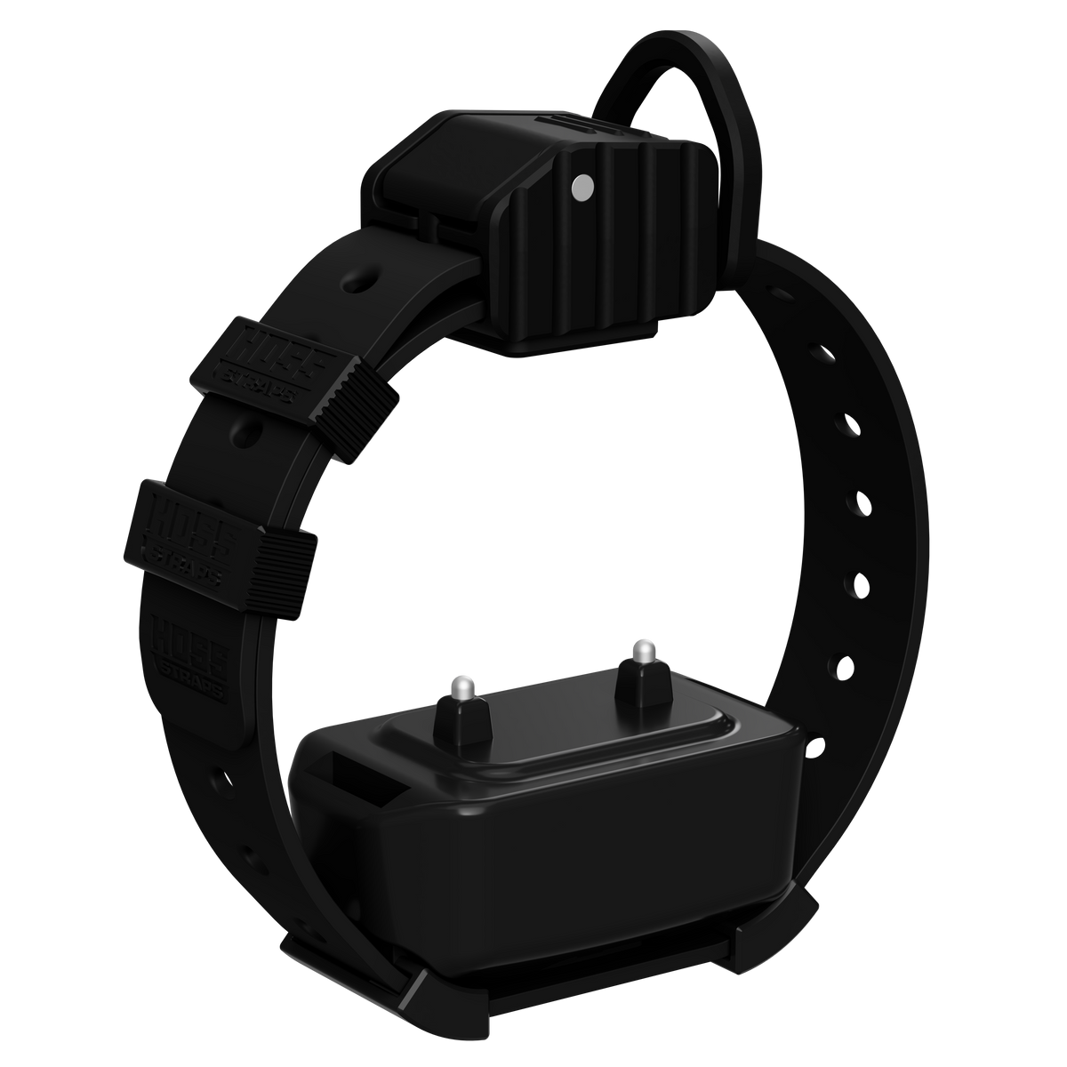 Pro Series Training Collar Setup by Hoss Straps, black hunting dog collar with transmitter on Tampa Home & Garden Store