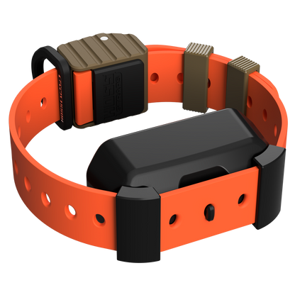 Pro Series Training Collar Setup Hoss Straps orange hunting dog collar with brown blocks on Tampa Home & Garden Store