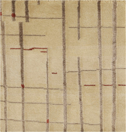Hotchkiss Area Carpet beige rug with brown grid lines by Boutique Rugs on Tampa Home & Garden Store