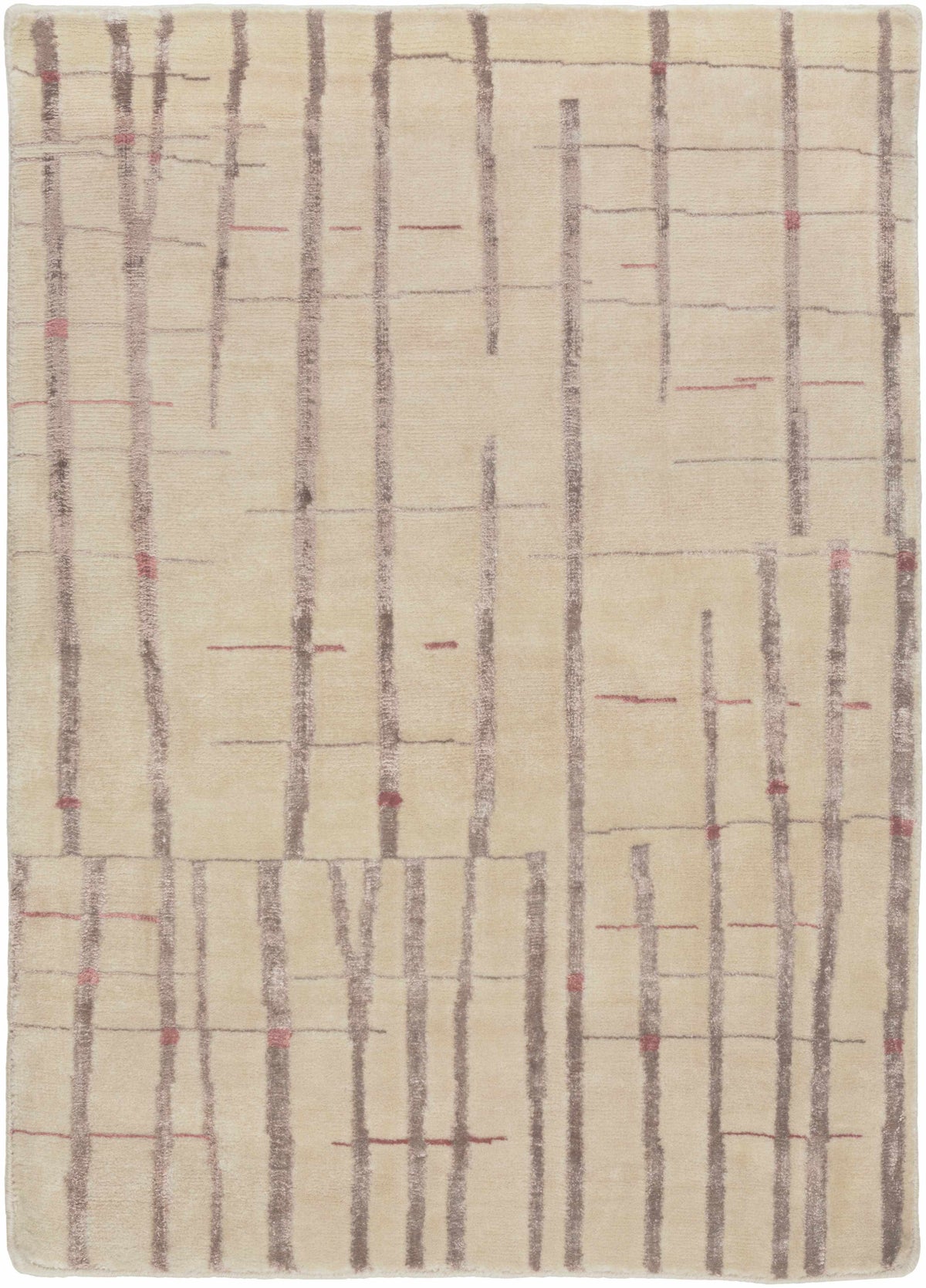 Hotchkiss Area Carpet rug by Boutique Rugs beige with taupe vertical lines on Tampa Home & Garden Store