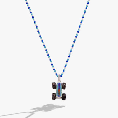 Hot Wheels Mega Wrex Monster Truck Pendant Necklace Alex and Ani, blue beads with truck pendant on Tampa Home & Garden Store