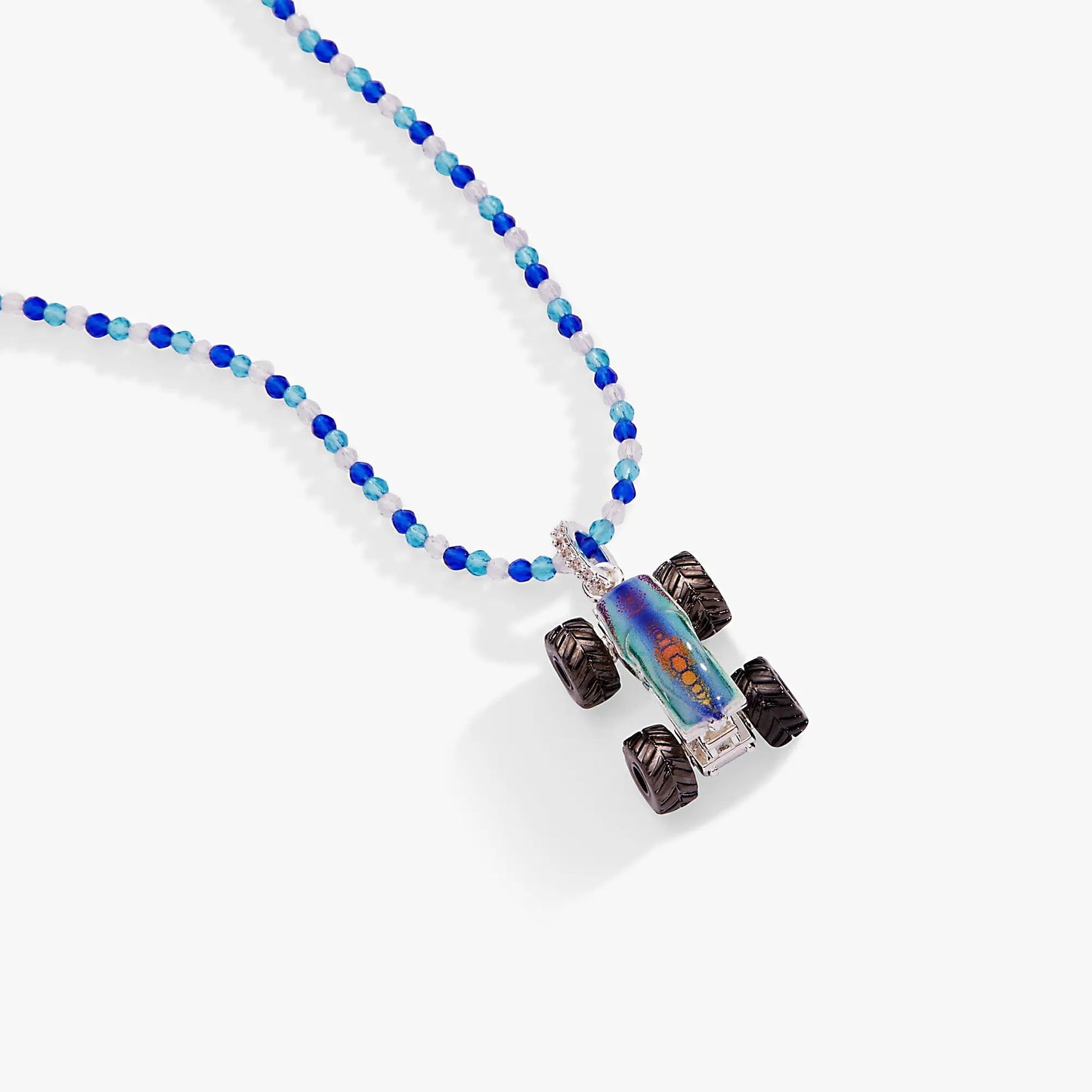 Hot Wheels Mega Wrex Monster Truck Pendant Necklace with blue beads by Alex Ani on Tampa Home & Garden Store