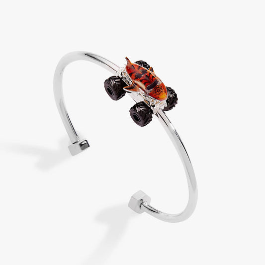Bracelet Hot Wheels Tiger Shark Moveable Cuff by Alex and Ani, with orange truck charm on Tampa Home & Garden Store
