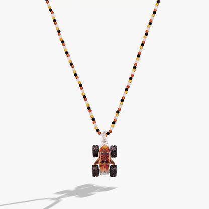 Hot Wheels Monster Truck Tiger Shark pendant necklace with a multicolor bead strand on Tampa Home & Garden Store