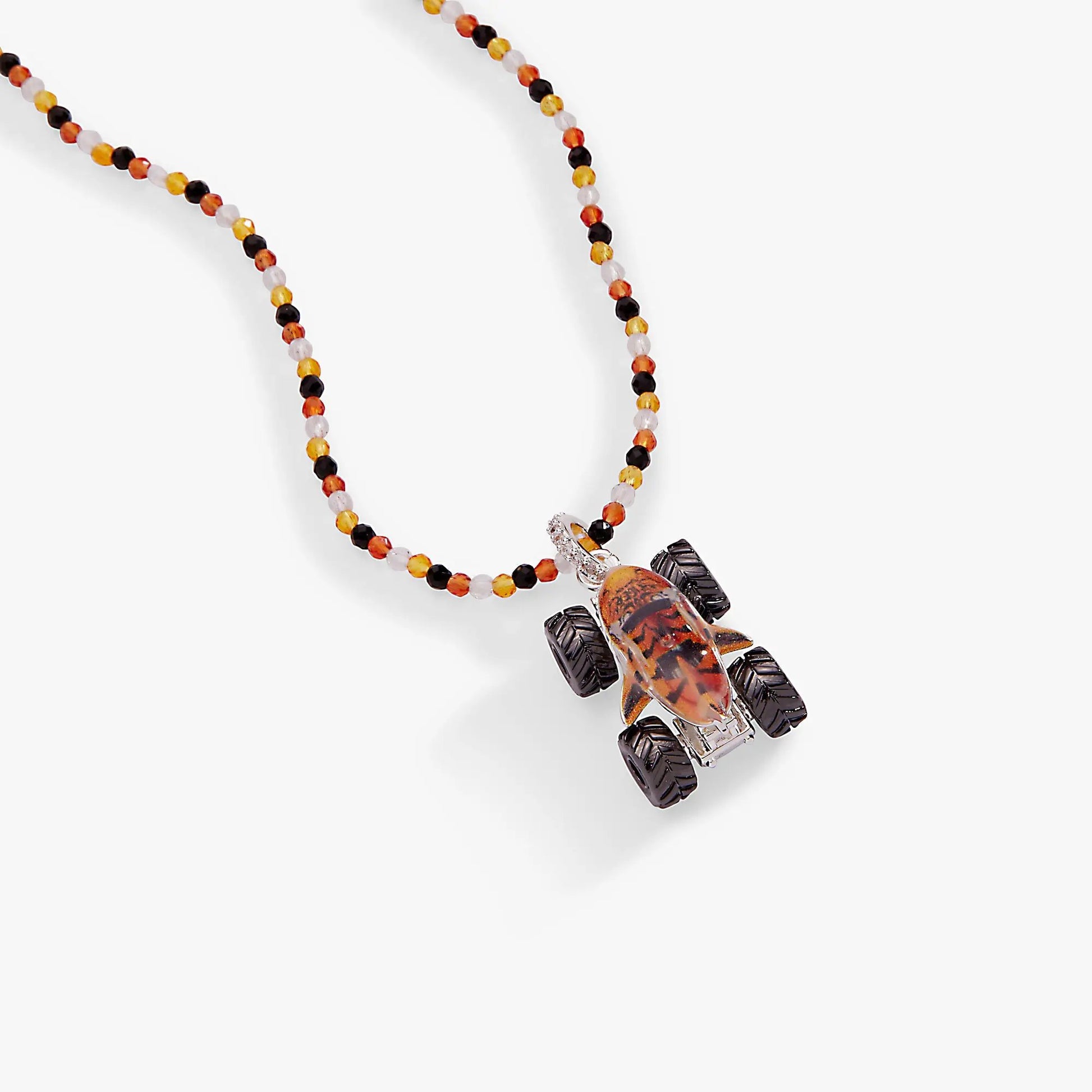 Hot Wheels Monster Truck Tiger Shark pendant necklace with colorful bead strand by ALEX AND ANI on Tampa Home & Garden Store