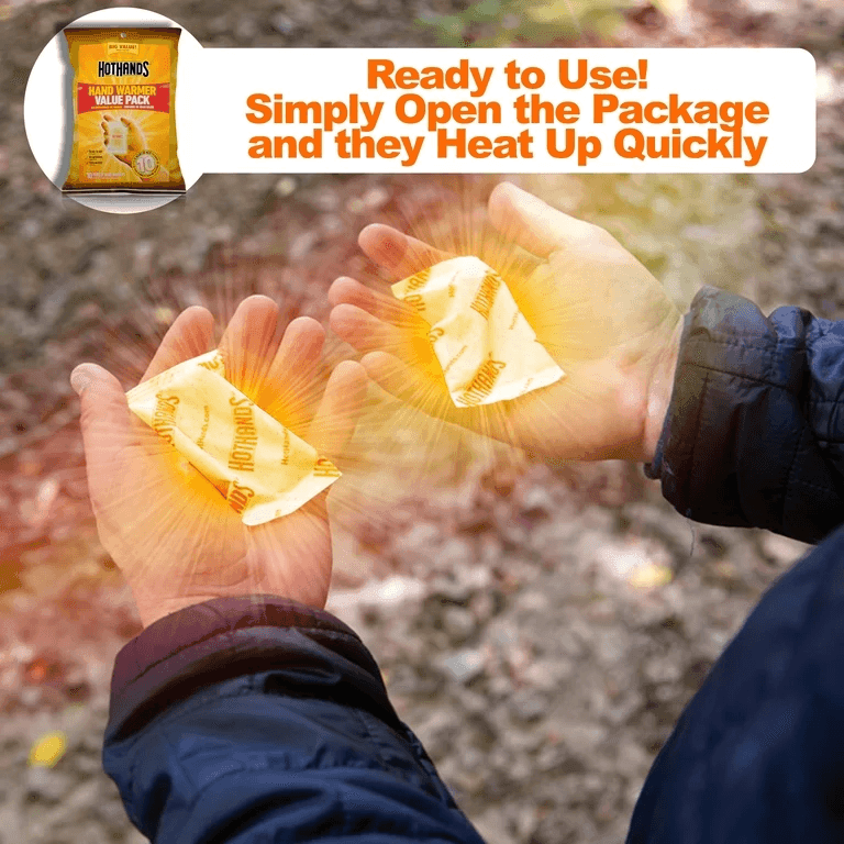 HotHands Hand Warmers - Long Lasting Safe Natural Odorless Air Activated Warmers - Up to 10 Hours of Heat - 10 Pair Pack