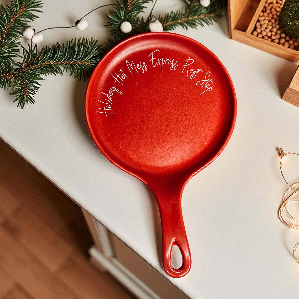 Gia Roma red plastic spoon rest with long handle Holiday Hot Mess Express Rest Stop on Tampa Home & Garden Store