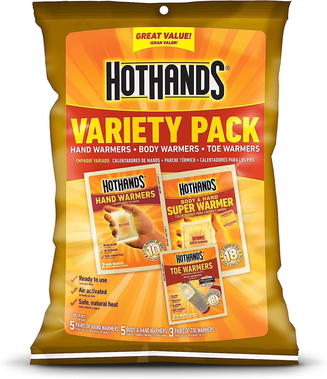 HotHands Toe, Hand, & Body Warmer Variety Pack - Long Lasting Safe Natural Odorless Air Activated Warmers - Tampa soil911.com