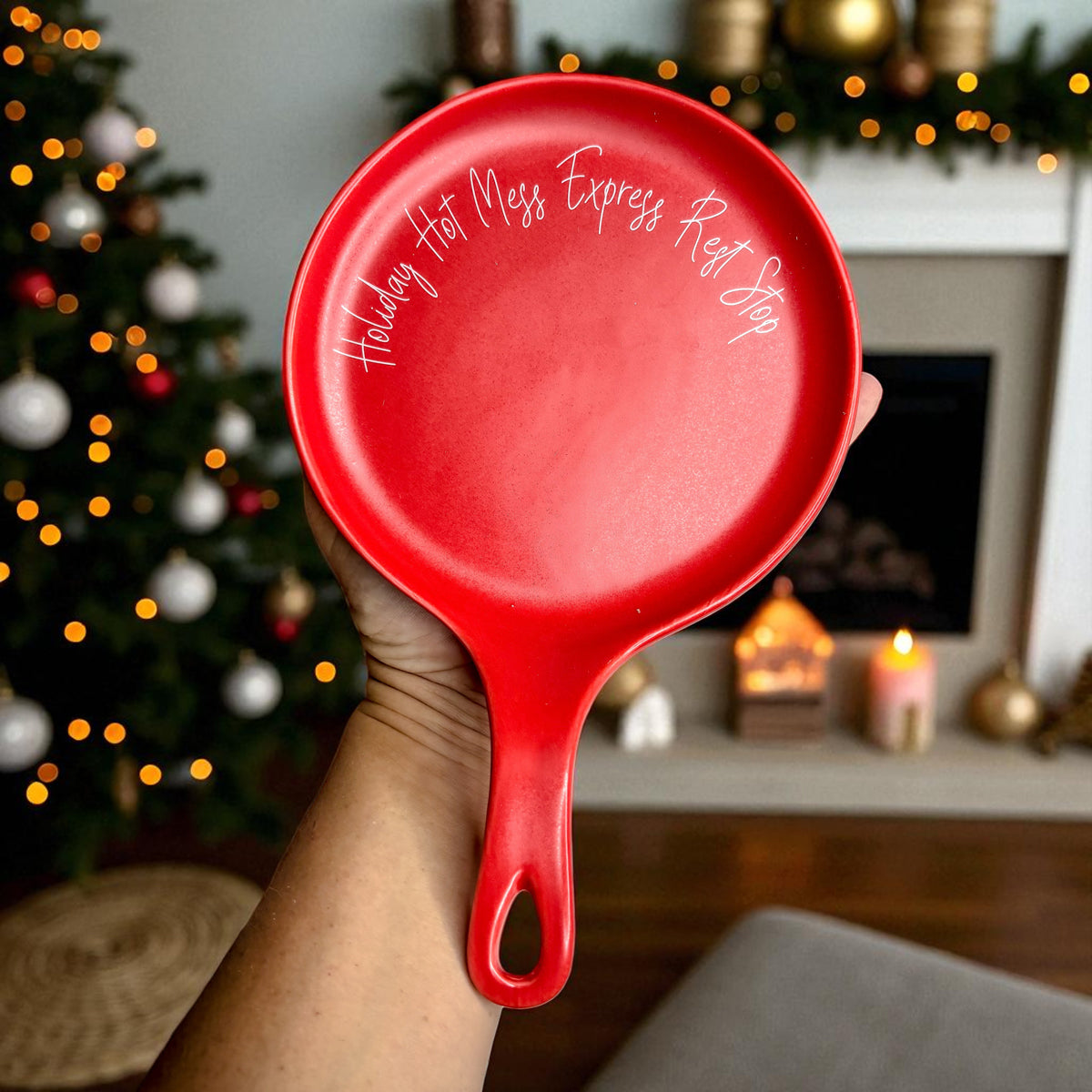 Holiday Hot Mess Stop red Gia Roma spoon rest kitchen accessory on Tampa Home & Garden Store