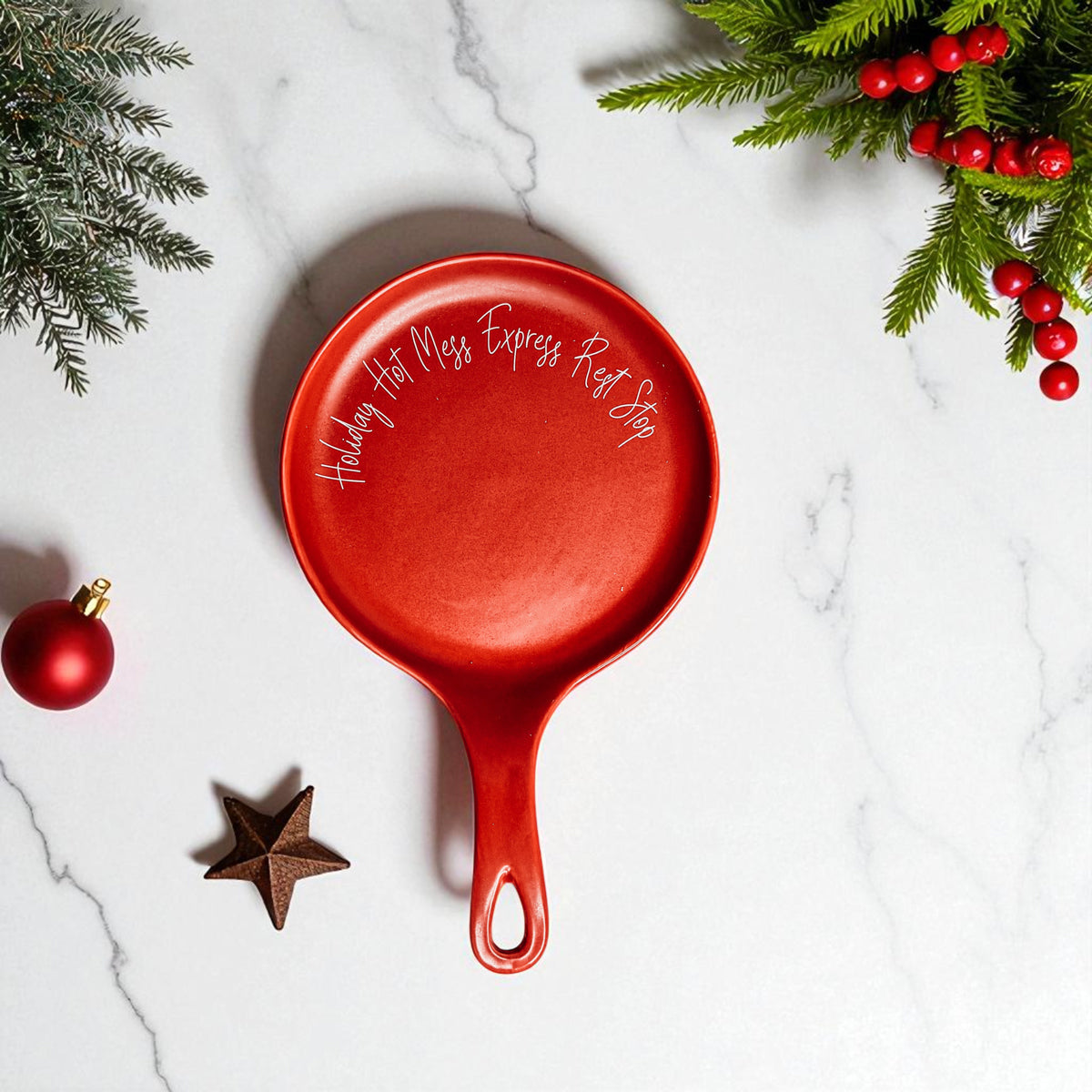 Holiday Hot Mess Porcelain Spoon Rest for Hosts