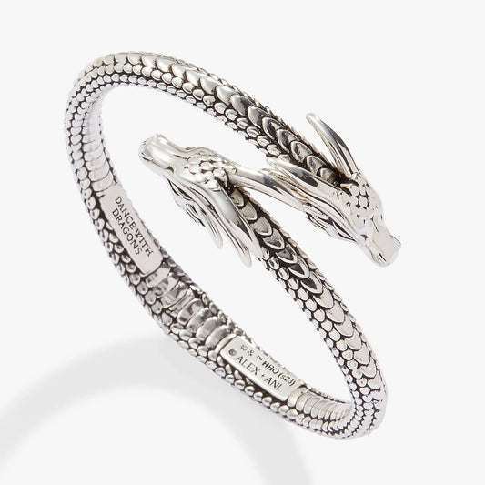 House of the Dragon cuff bracelet by Alex and Ani, silver-tone dragon-scale cuff on Tampa Home & Garden Store
