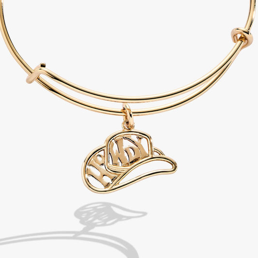 Howdy Charm Bangle bracelet by Alex and Ani with linked bands and pendant on Tampa Home & Garden Store
