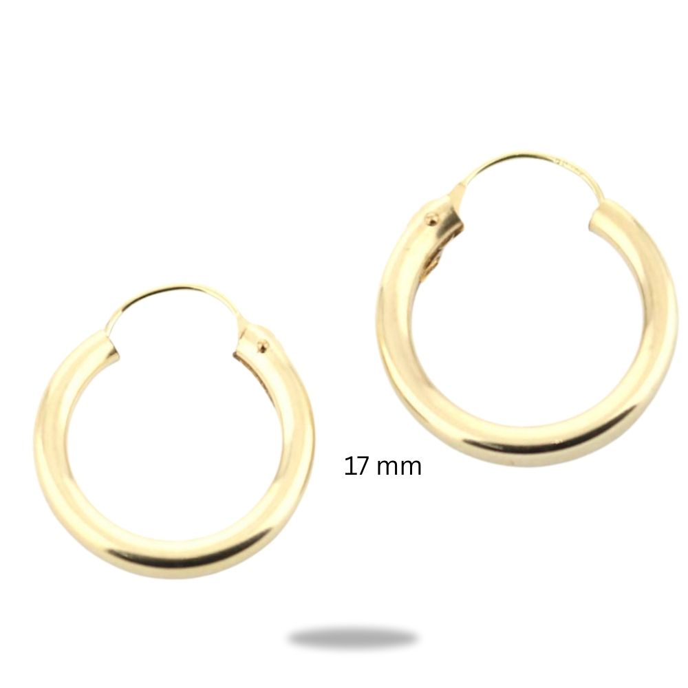 14k Yellow Gold Filled Hoop Earrings 16 mm, Lauren G Adams, polished gold hoops, pair on Tampa Home & Garden Store