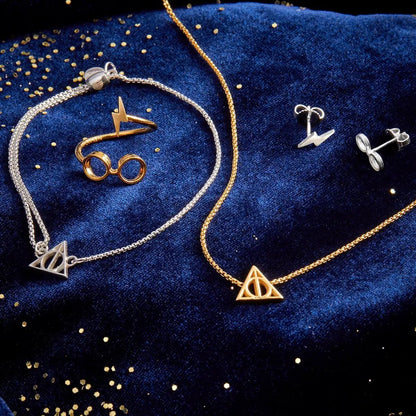 Harry Potter Glasses + Scar Ring Wrap by ALEX AND ANI in silver & gold-tone with Deathly Hallows on Tampa Home & Garden Store
